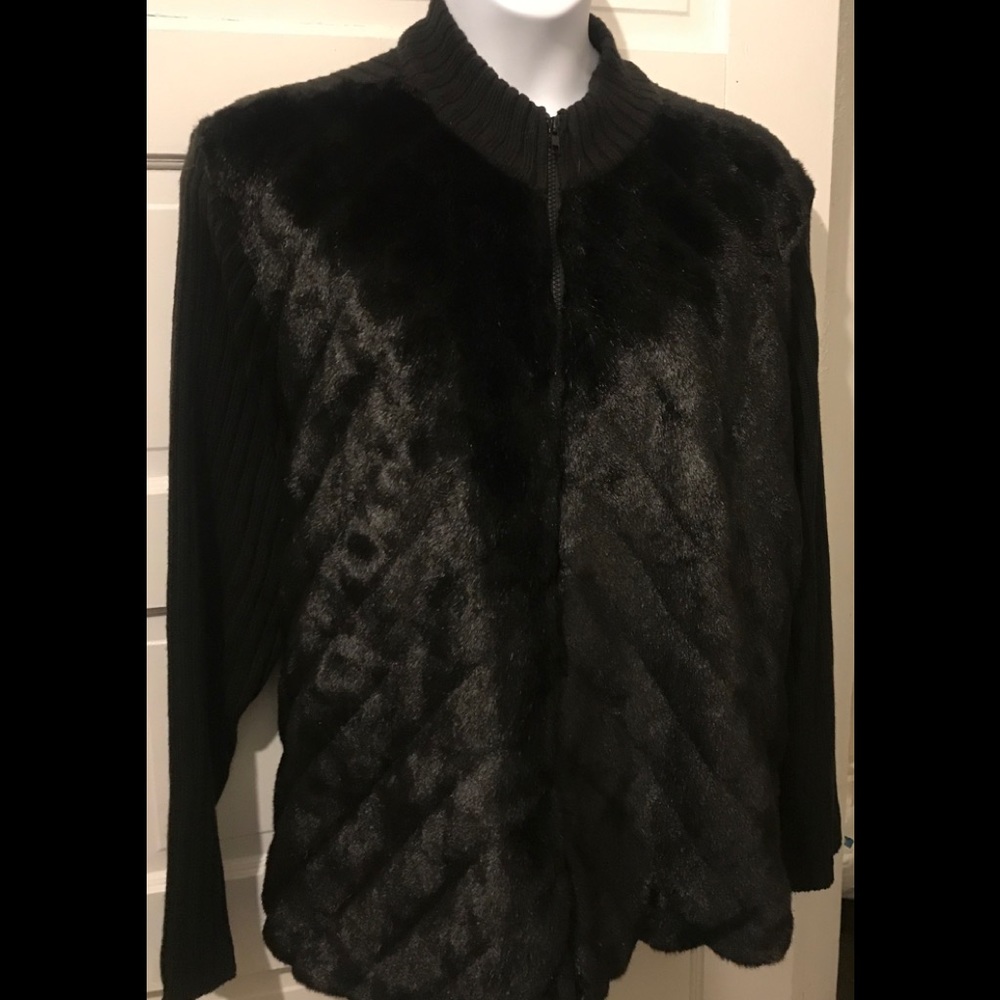 Plus Size, Faux Fur Cardigan- Size 3x